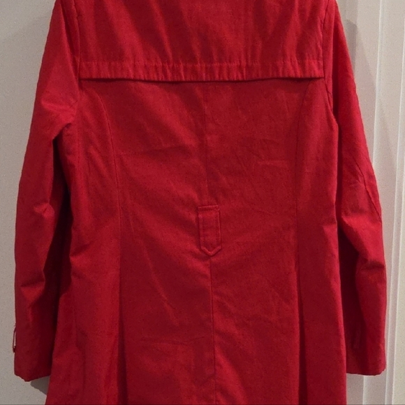 Tommy Hilfiger Rasberry Pink Trench Coat Classic Mid-Length - Picture 3 of 6